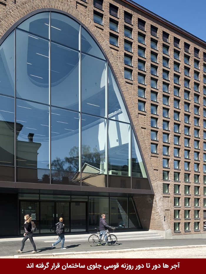 استفاده از آجر نما رستیک شاموتی در کتابخانه دانشگاه هلسینکی