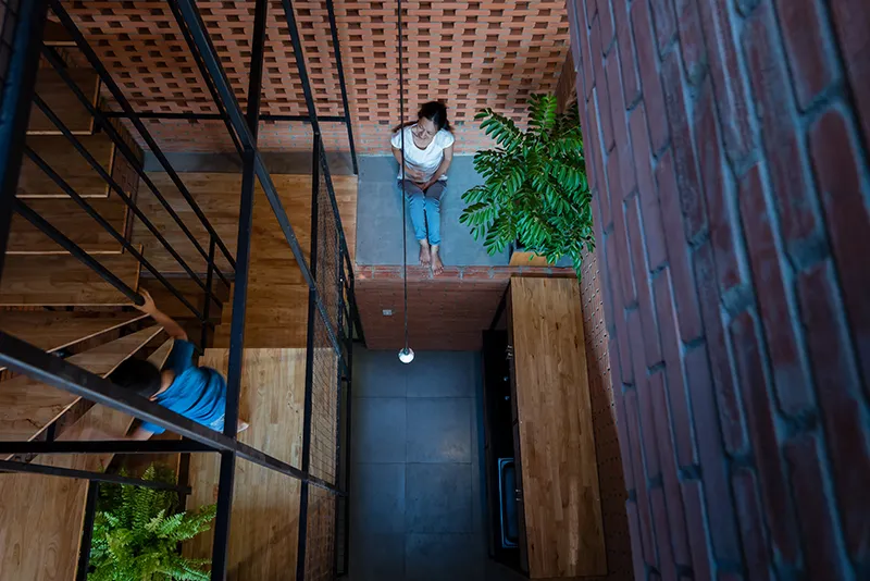 آجر نما شاموتی مشبک در ساختمان wasp در کشور ویتنام