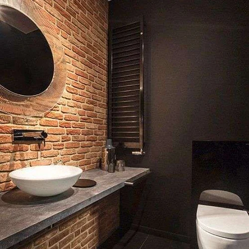 دیوار آجری سرویس بهداشتی