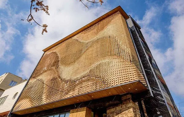 اجرای نمای ساختمان با آجر چینی سبک آبشاری