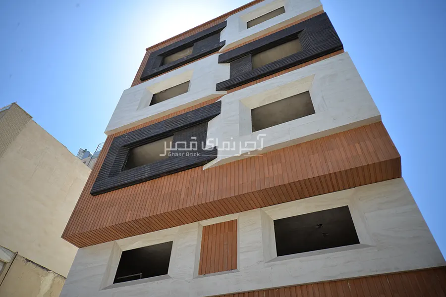 پروژه نمای مجتمع تجاری با سنگ و آجر نسوز نما